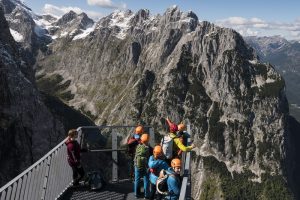 Der Alpspix am Osterfelderkopf mit Blick ins Höllental